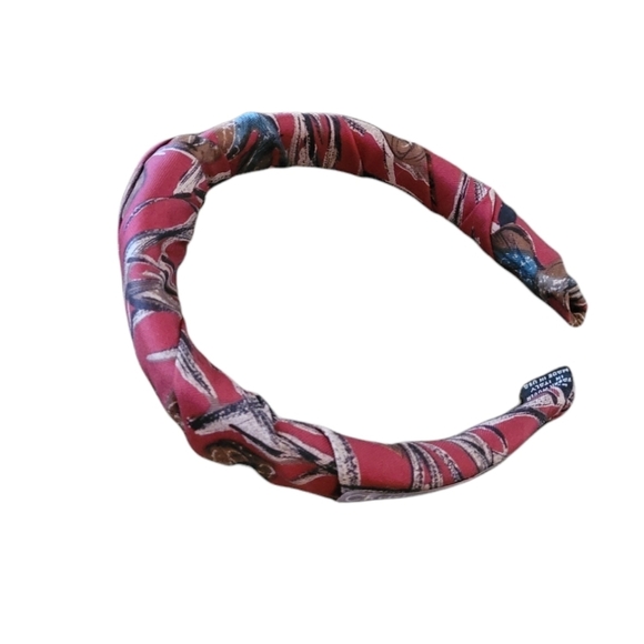 Vintage - Christian Dior Silk‎ Men's Tie Upcycled Headband - Picture 3 of 4